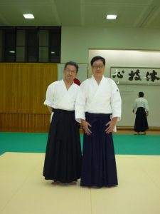 合気道の道場にて